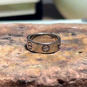 Authentic vintage Cartier love ring, 18k white gold, 48/4.5